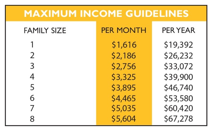 Maximum Income Guidelines 2023